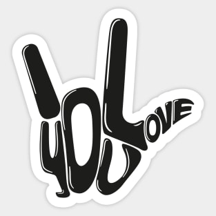 i love you gesture Sticker